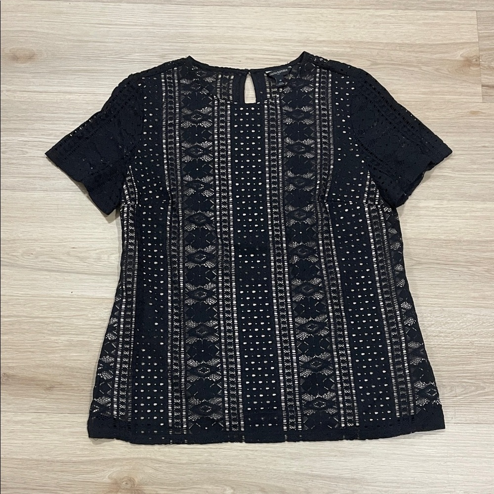 Banana Republic Black Lace Blouse